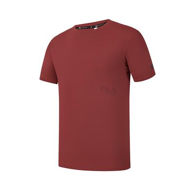 Fitness Fashion Minimalist Classic Sports Training Versatile Comfortable Short Sleeve T-Shirt Men Tops Deep-Burgundy A11M611101FWI