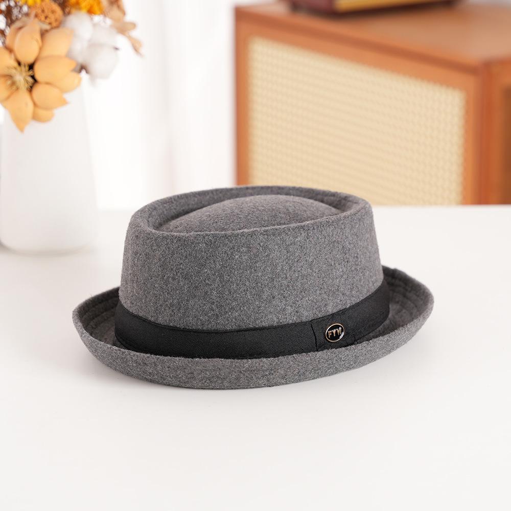 Freedom Outdoors Men's Dark Brown Wool Felt Bowler Hat With Textured Crown & Rolled Brim | British Vintage Style | Unisex Autumn Winter Casual Fedora 58Cm