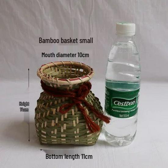 

Ручний плетений бамбуковий кошик: Дитячий рюкзак-переноска, Кошик для риби, Горщик для квітів, Кошик для збору чаю, Стиль Ханьфу.