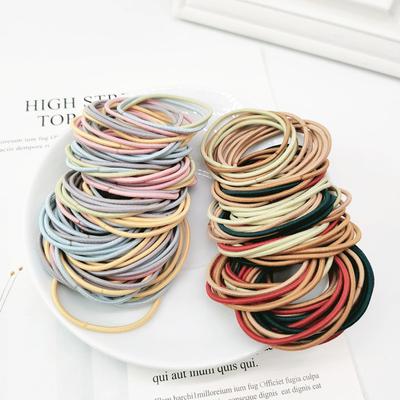 100Pcs Women Girls Hair Rubber Bands Hair Tie Ropes Elastic Hairband Ponytail Holders Headbands Scrunchies