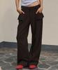 Biteoseljeu Illusion Wool Wide Pants - Brown