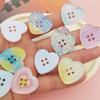 10Pcs Ins Fresh Heart Transparent Button Cardigan Sweater Coat DIY Craft Buttons Women Clothing Sewing Accessories