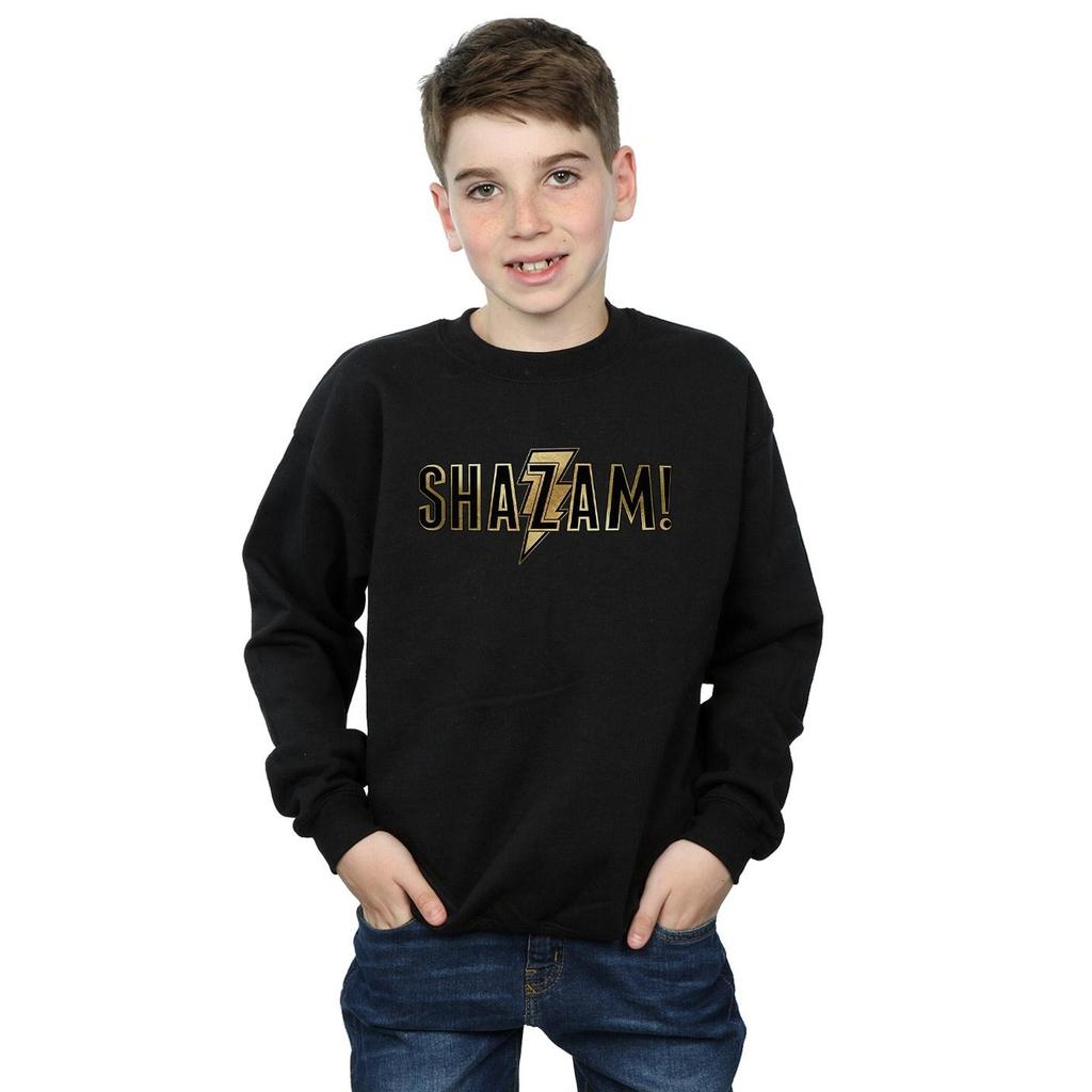 DC Comics Jungen-Sweatshirt mit Shazam-Text-Logo