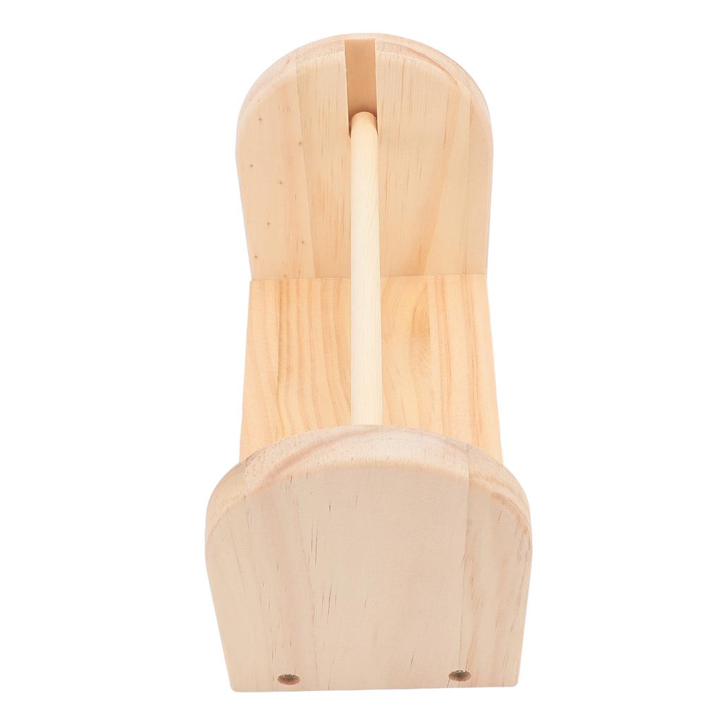 Wooden Yarn Holder Single Rotating Yarn Storage Horizontal Crochet Yarn Ball Holder for Hat Sweater