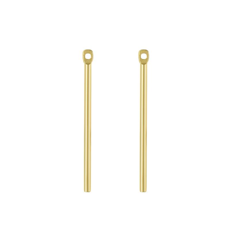 Au 750 Jewelry DIY Necklace Bracelet Accessories 18K Gold Tassel Earring Pin Post Mount Jewelry Making Supplier