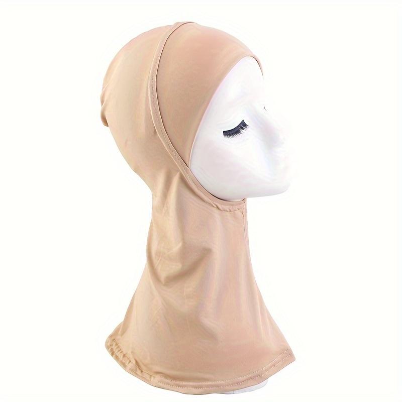 Stretchable Ethnic Long Tube Undercap Hijab Caps Breathable Headscarf Hat For Women Soft Hijab Bonnet With Full Neck Coverage
