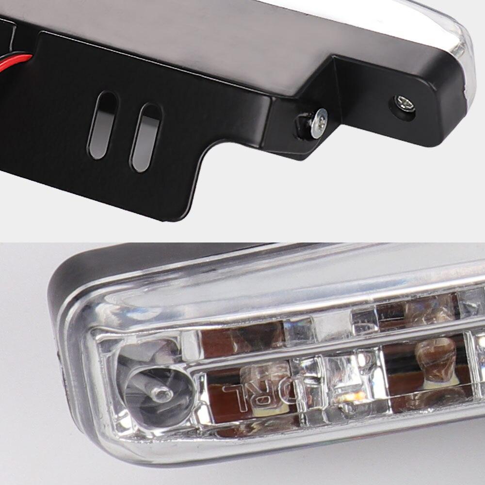 2Pcs 8 LED LED Lights 12V 4W Super Bright Car Running Day Waterproof