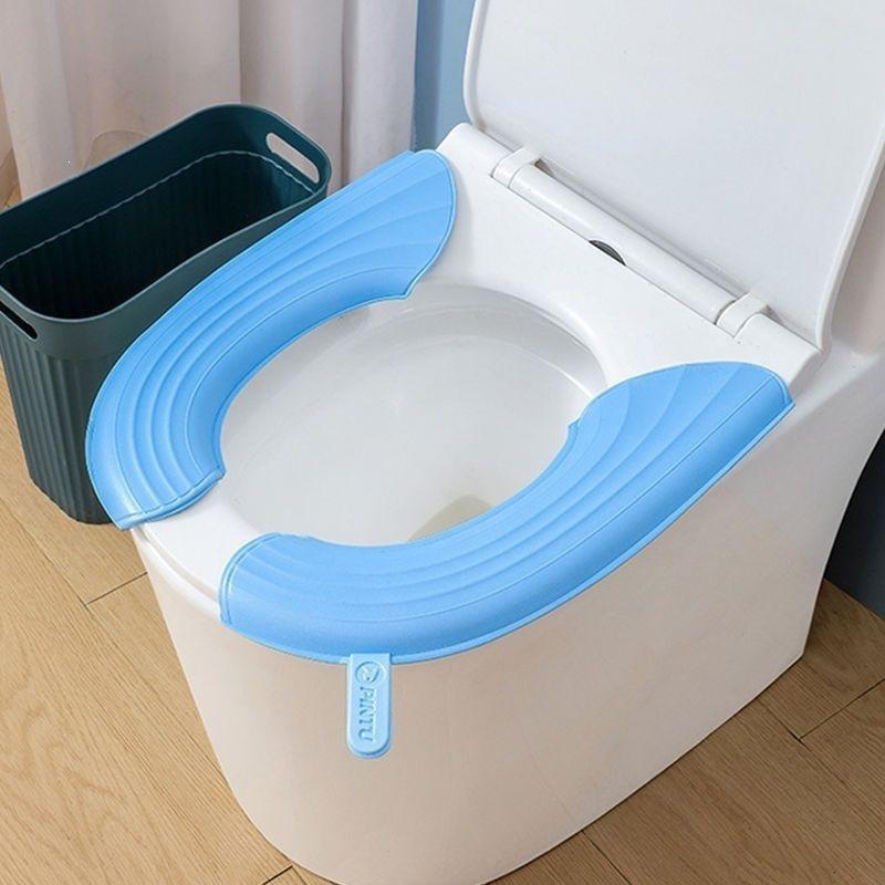 Universal All-Season Thickened Washable Toilet Seat Cushion – Non-Staining Adhesive Cover