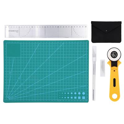Juego de 5 piezas Herramientas de costura hechas a mano para manualidades, juego de herramientas para cortar papel, tela y cuero