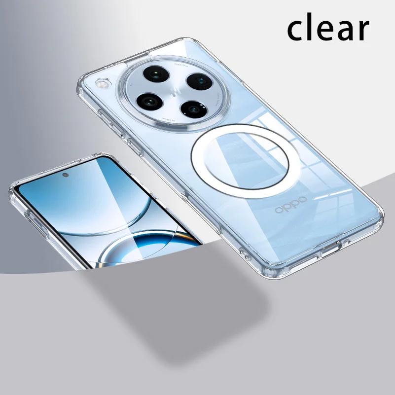 Custodia Posteriore Magnetica Opaca in PC Magsafe per OPPO Find X8 Pro, per Find X8 Find X7 Ultra, Assorbimento per Ricarica Wireless