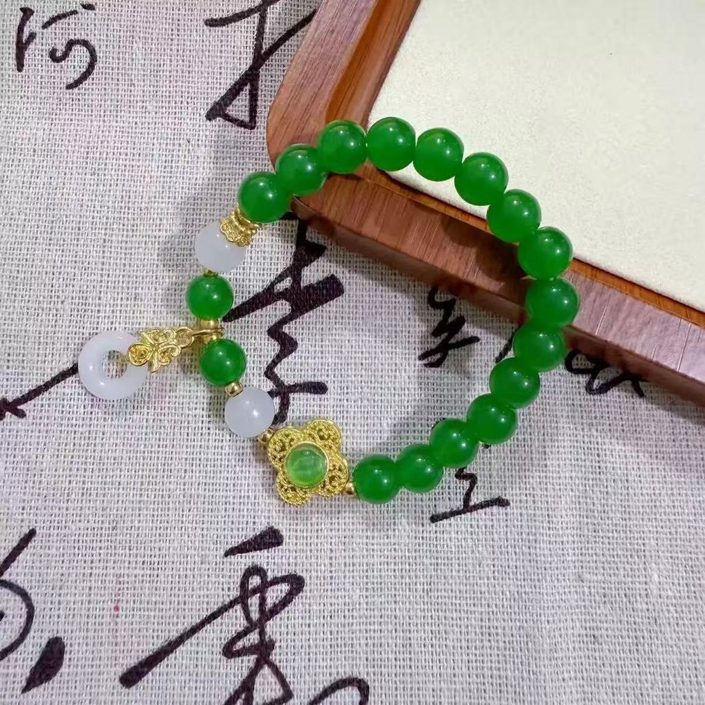 Sommer Erdbeerquarz Perlenarmband für Damen - Modischer Live-Stream-Stil mit floralen Perlen