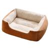 Machine Washable Pet Bed Rectangular Plush Cat Bed, Cozy Lounge Anti-slip Bottom, Soft Kitten for Sleeping Couch Indoor Cats Small Dogs Puppies