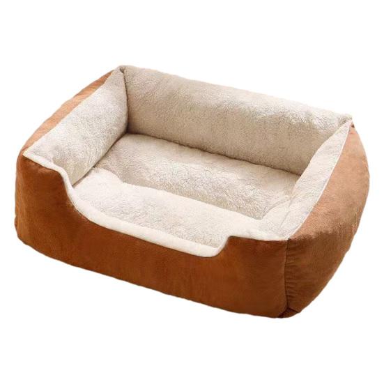 Machine Washable Pet Bed Rectangular Plush Cat Bed, Cozy Lounge Anti-slip Bottom, Soft Kitten for Sleeping Couch Indoor Cats Small Dogs Puppies