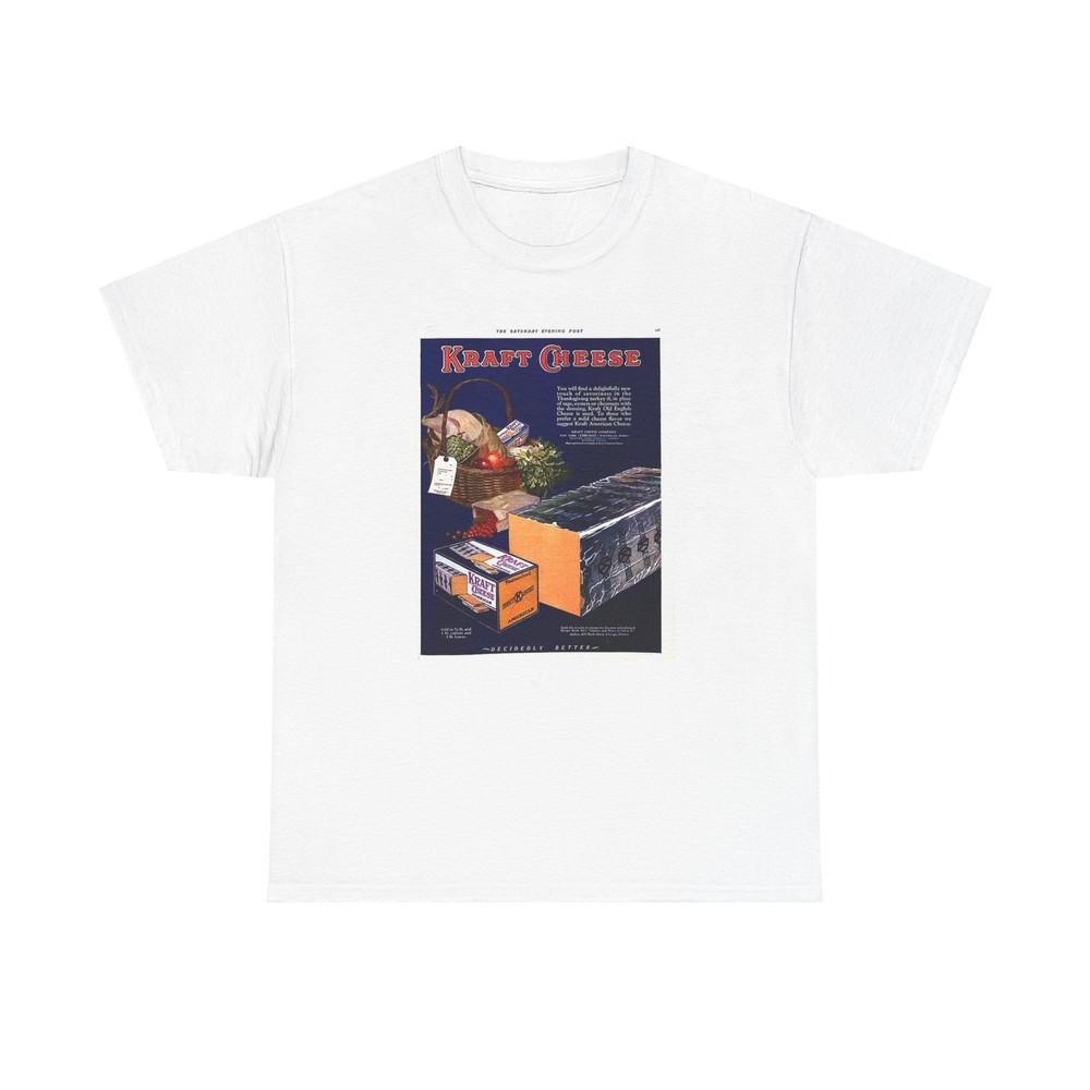 Vintage Craft Cheese Tshirt Tops Tee, Unisex Shirt, Advertising Art Deco 1920s Gift,