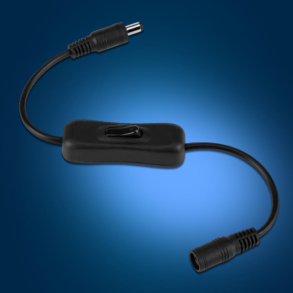 5Pcs 28.5cm   Power Adapter Connector Inline with ONCelsiusOFF   for LED Strip Lights White