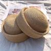 2026 New 100% Natural Raffia Fedoras Berets Hat Women Summer French Retro  Dome Top Pillbox Hat Females Vacation Beach Straw Hat