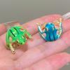 Kreativer süßer Tier-Frosch-Kröte-Öffnungsring für Frauen Männer, ästhetisches Design, Retro, größenveränderbarer Fingerring, Party-Festival-Schmuck