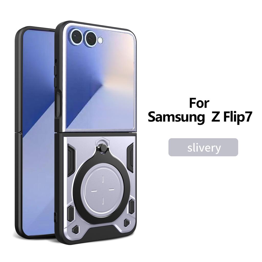 case for Samsung Z FLIP 7 6 5 4 rotating bracket protective case Shock Proof Anti-Fingerprint tough shell plian full coverage