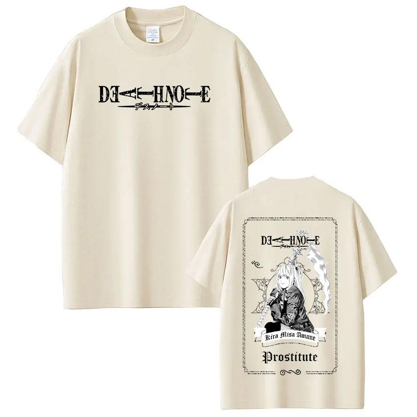 Anime Death Note Misa AUnisexe Tshirt Unisexs Women Clothing Cotton Casual Y2K Top Fashion Retro Short Sleeve Tshirts Streetwear S