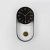 Metal Oval Wall Clock Unique Design  Pendulum Decorative Clock Home Living Room Decor