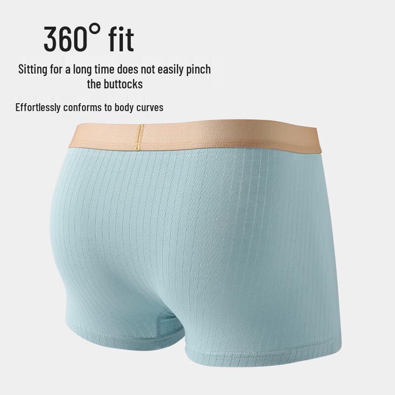 Langsha Men's 7A Antibacterial Breathable Boxer Briefs