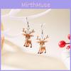 Christmas Deer Acrylic Earrings With Geometric Design For Holiday Party Wear