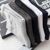 10Pairs/lot Men Bamboo Fiber Socks Casual Black White Business Anti-Bacterial Breatheable Male Sock High Quality Size 38-45