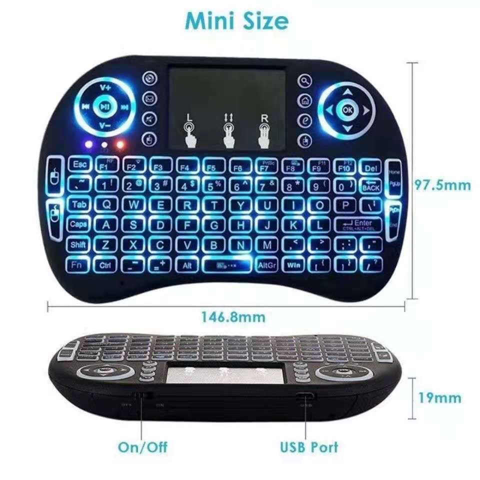 2,4 GHz Mini Wireless Tastatur Fernbedienung Air Mouse Touchpad für Smart TV Box PC