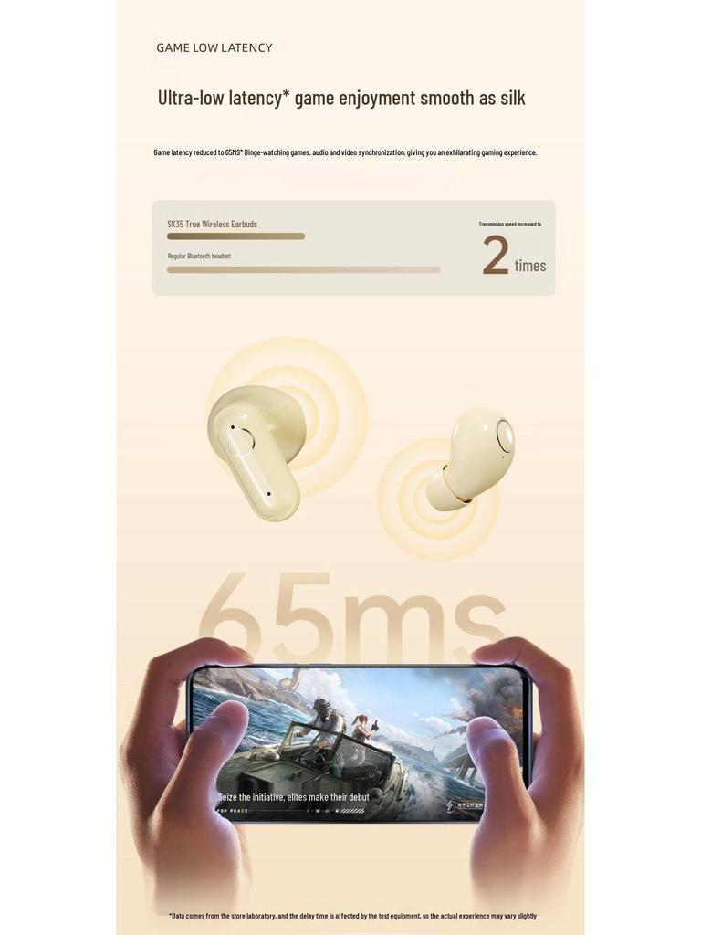 SK35 TK Two-in-One Wireless Bluetooth Earphones - Four-Ear High Sound Quality, Painless Mini In-ear Design