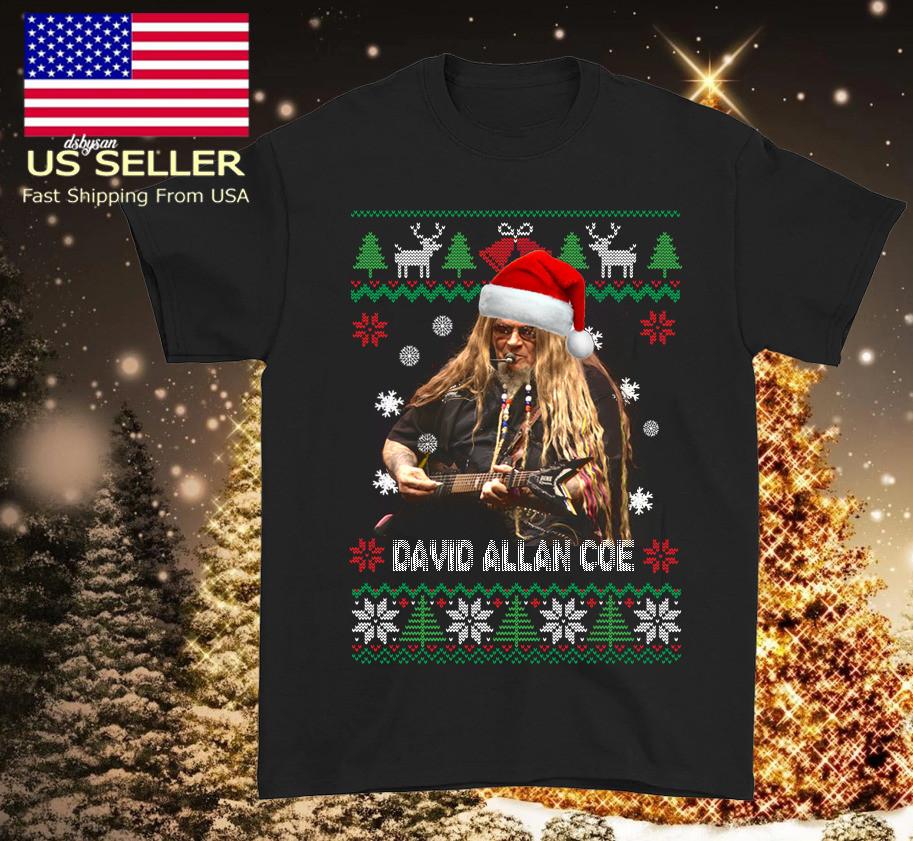 HOT Merry Christmas David Allan Coe Black All Size Shirt Unisex ES040 Unisex T-Shirt S