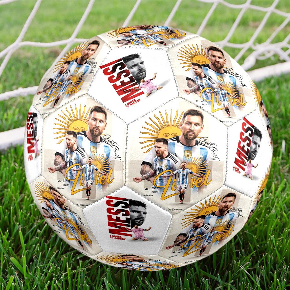 Messi 10 Number Soccer Art Size 5 Soccer Ball Machinestitched Indooroutdoor Universal Football Perfect Commemorative Gift For Soccer Lovers
