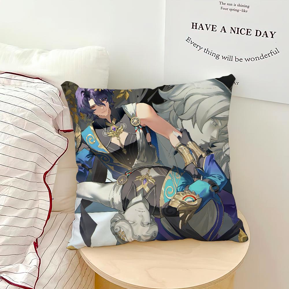 Classic Game Honkai Star Rail Dr. Ratio Sofa Living Room Bedroom Headboard Backrest Cushion Square Cushion Nap Time Pillow Case