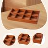 Wooden Divided Storage Box 8 Grid Countertop Organization, Sorting Tray, Organizer for