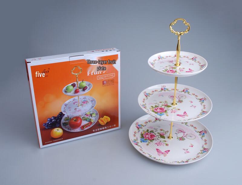 Wuhe Food-Grade Melamine Round Snack and Fruit Plate