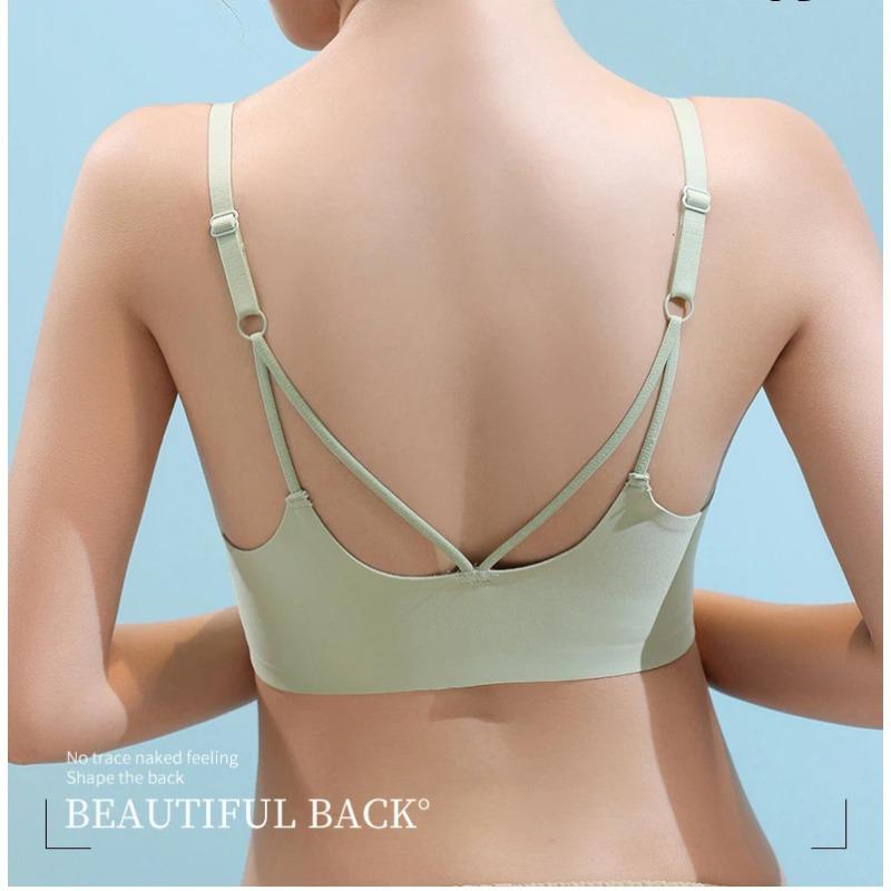 Womens Front Closure Push Up Bra Seamless Thin Cup Comfort Bralette For Small Chest