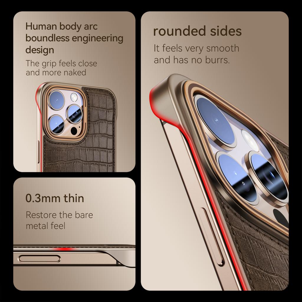 Etui z wzorem krokodyla borderle do iphone'a 16 15 14 13 pro max ultracienkie etui z tyłu Business do akcesoriów apple 16pro MAX