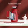 Red Dowry Thermos Pair: Insulated Glass Liner Hot Water Bottles for Home and Wedding.