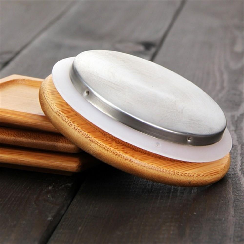 Reusable Bamboo Lids Non Leakage Jar Canning Caps Portable Wooden Covers  Drinking Jar Supplies