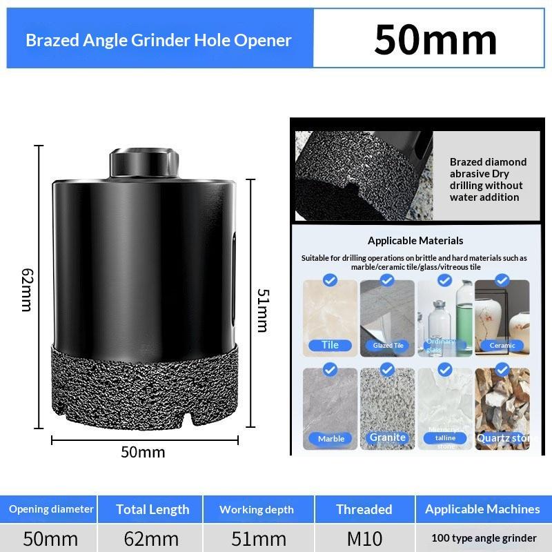 1Pc M10 35Mm Diamond Brazed Dry Core Drill Bit – Hole Saw Cutter For Porcelain Tile, Marble, Glass & Granite
