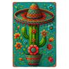 Retro Tin Sign Mexican Sombrero Cactus Design Rustic Metal Wall Art for Home Bar Cafe Garage Farmhouse Cinco De May