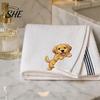 Dog Embroidered Towels Cute Puppy Tea Towel, Corgi Dachshund Kitchen Dish Absorbent Decor Quick Dry Hand Towel for Lovers Bathroom Home