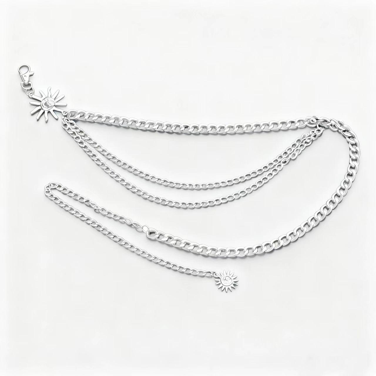 Cross Atmosphere Metal Pendant Waist Chain - Trendy Women s Fashion Accessory Body Chain