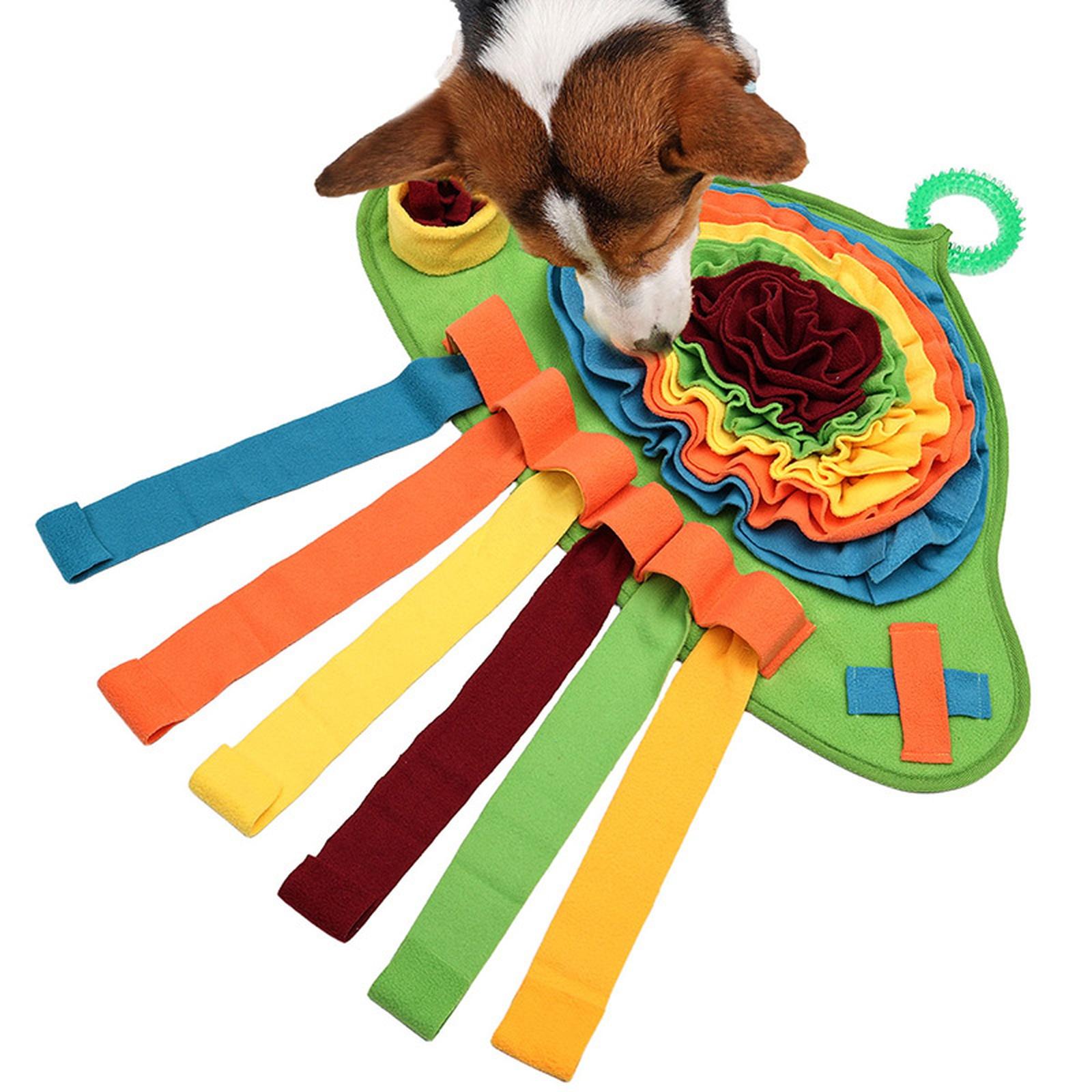 

Dog Jellyfish Snuffle Mat Interactive Toy Puzzle Chew for Agility Training one size зелений