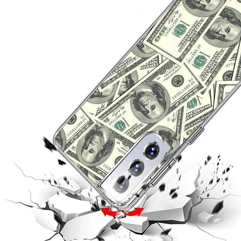 Banknote Dollar Cash Money Cover Phone Case For Samsung Galaxy S26 S25 Edge S24 Ultra S23 S22 Plus S21 S20 FE Soft Fundas Shell