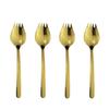 4 Piezas Vajilla Negra Camping Viaje Un Cuchillo y Tenedor Cubiertos Anfibios Cuchara Tenedor Acero Inoxidable 304 Fideos Aperitivo