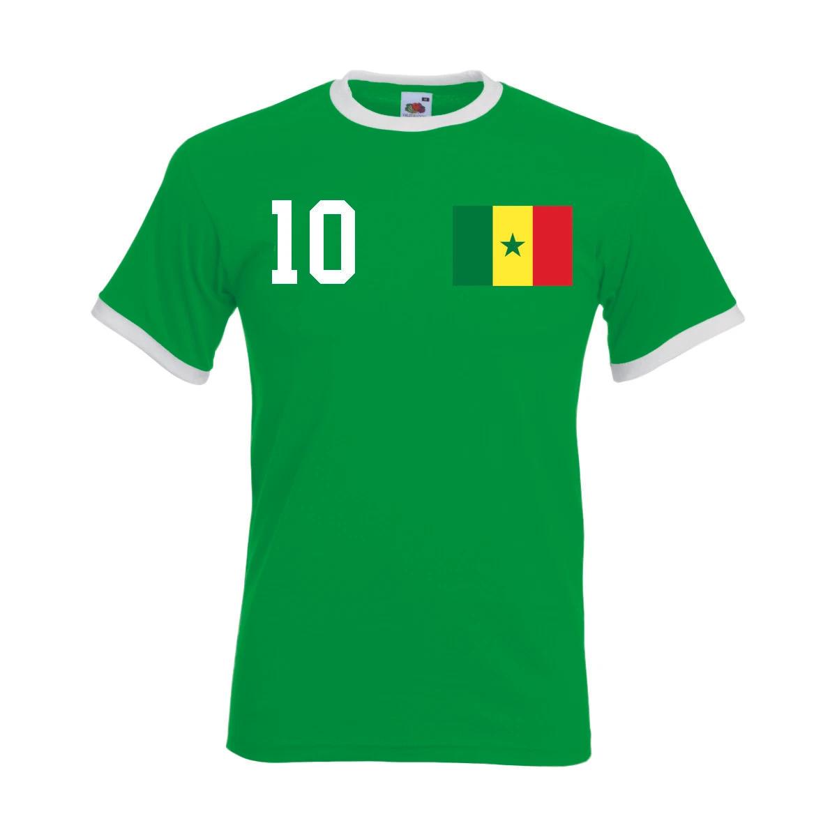 Youth Designz Men s T-Shirt Senegal with DESIRED NAME + NUMBER Jersey World Cup Africa M