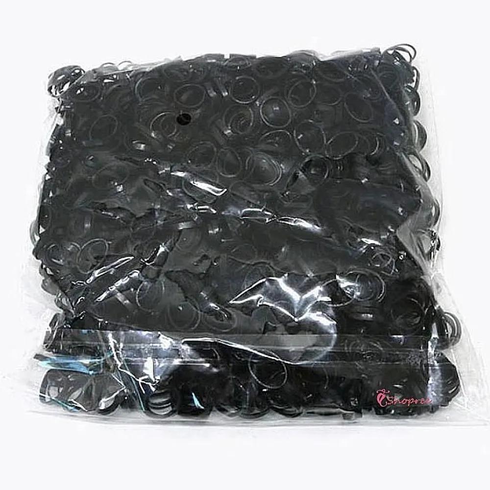 Black Rubber Hair Tie Black 100g Large Capacity Strong Hair Tie for Kids zab320 Large capacity black rubber band 100g