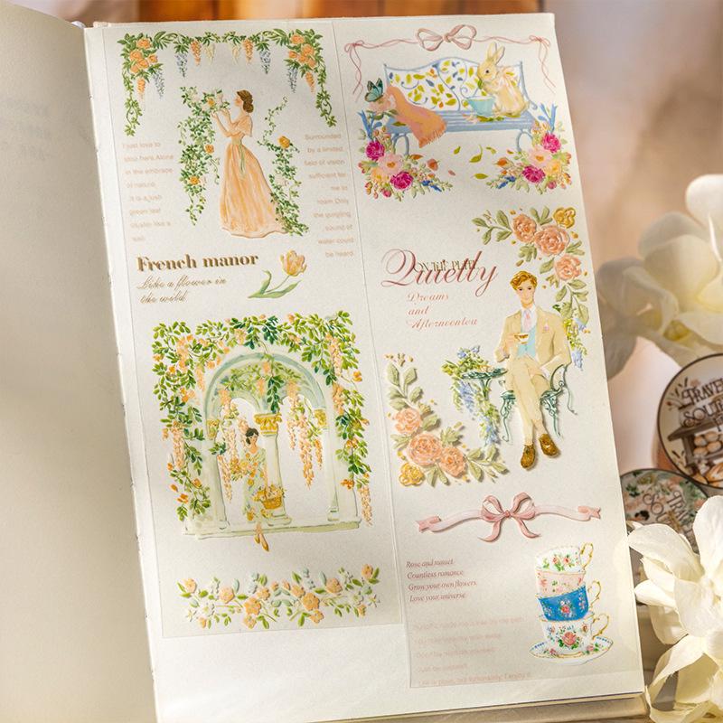Southern France Journey Scenery PET Tape: Romantic Decor, 6 Designs