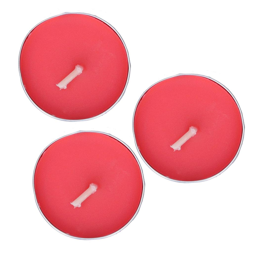 50 de bucăți de lumânări rotunde, lumânări parfumate fără fum, accesorii pentru petreceri de aniversare de nuntă, roșu