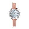 Authorized Dealer Matow Watch Solar Powered Watch Leather Strap mw001005pnkss Round Silver [MATOW] Women's [Shiki] White/Gomphrena